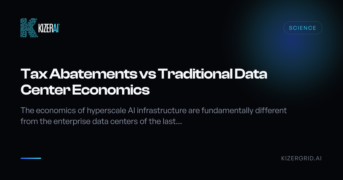 Tax Abatements vs Traditional Data Center Economics | KizerAI